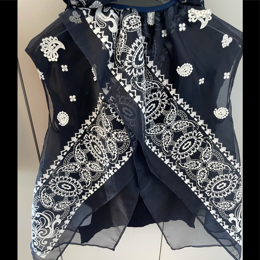 Sacai
Women's blue Bandana Open Back Knit